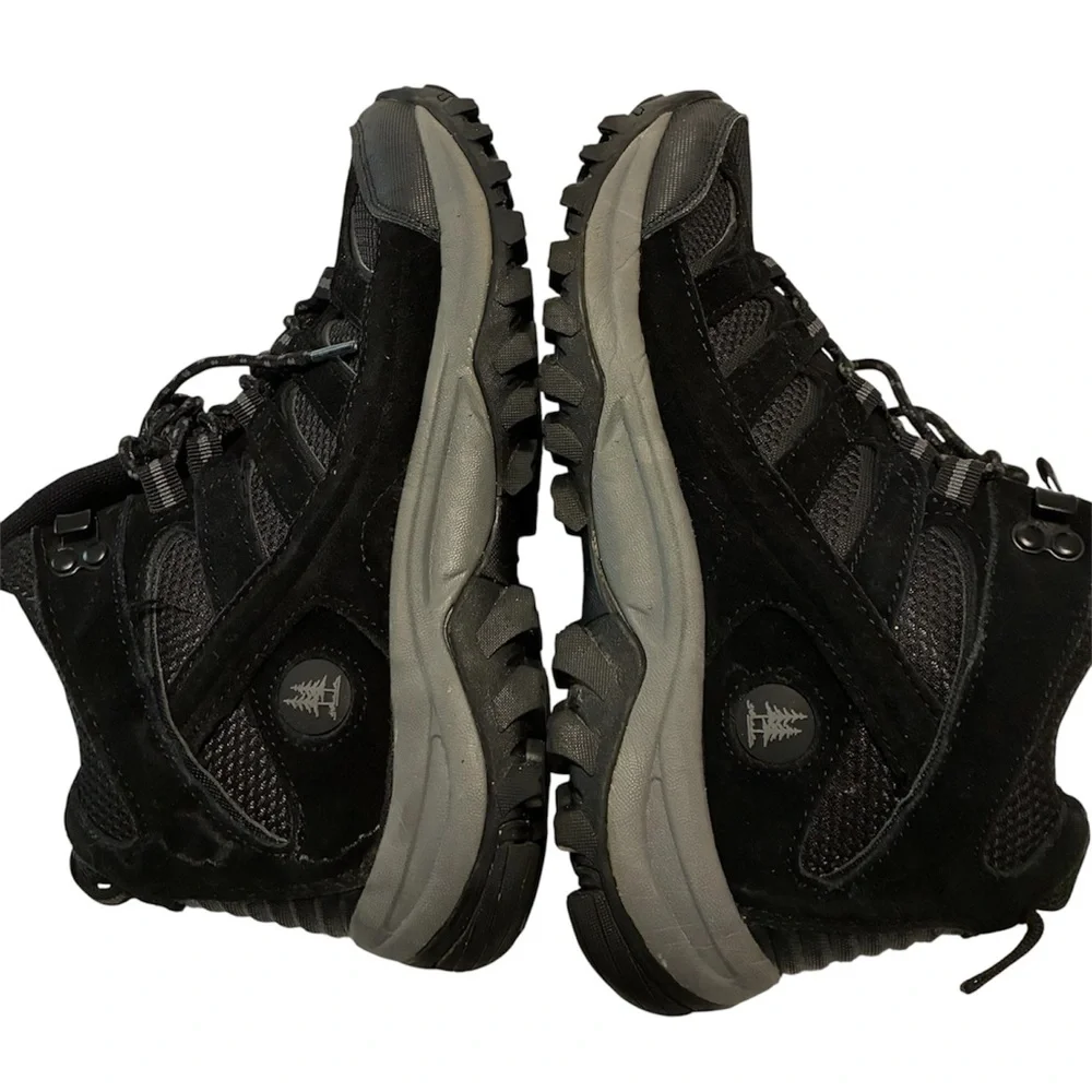 G.H. Bass Black Leather Hiking Boots Men’s US 8 – Rugged Moc-Toe Trail Ready